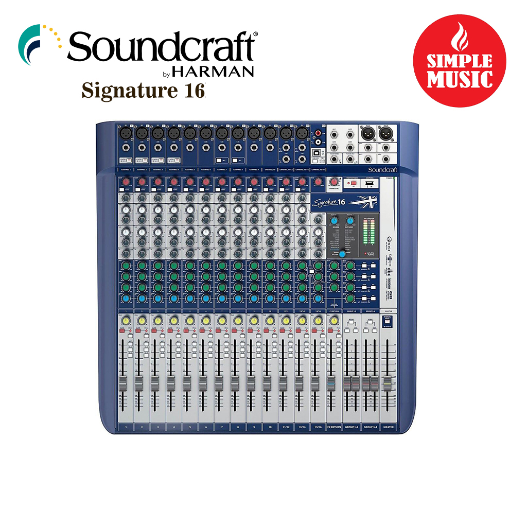 Soundcraft Signature 16 Analog 16-Channel Mixer with Onboard Lexicon Effects